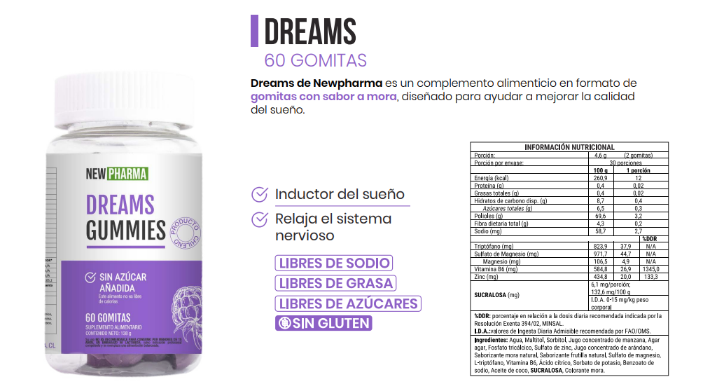DREAMS GUMMIES | 60 UNITS | NEWPHARMA