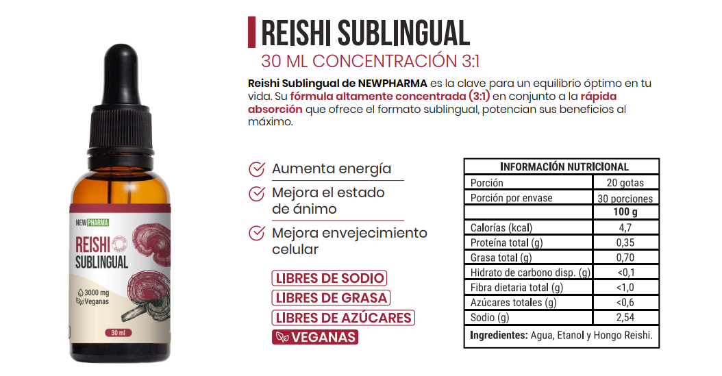REISHI 3:1 GOTAS | 30 ML | NEWPHARMA