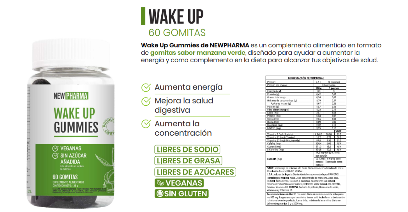 WAKE UP GUMMIES | 60 UNITS | NEWPHARMA