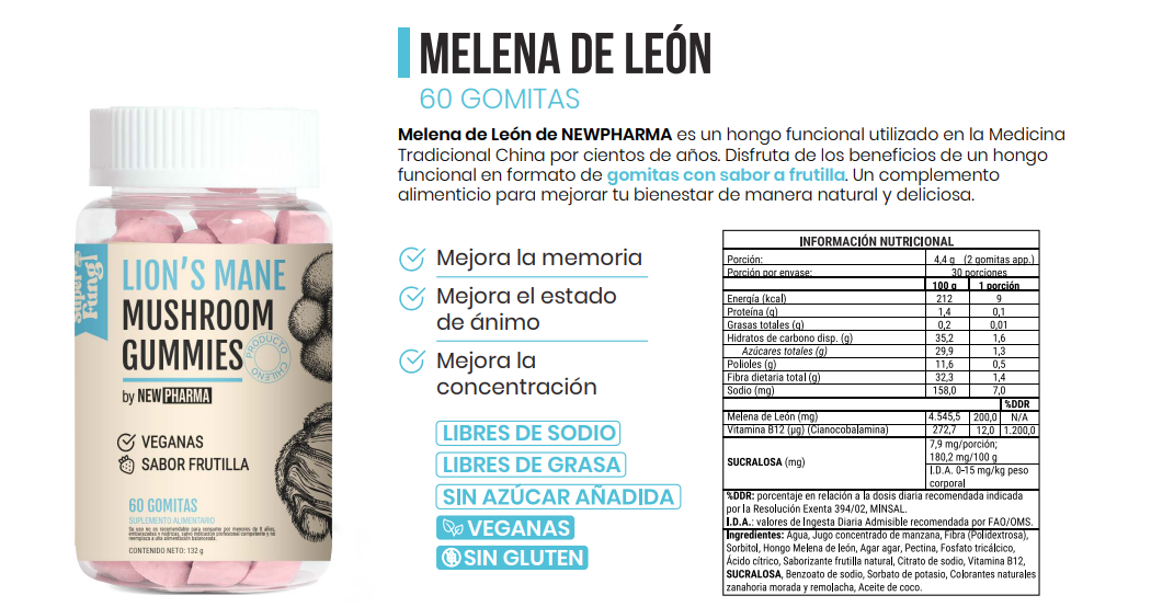 LION'S MANE JELLIES | 60 UNITS | NEWPHARMA