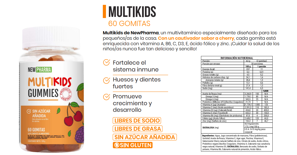 MULTIKIDS JELLIES | 60 UNITS | NEWPHARMA